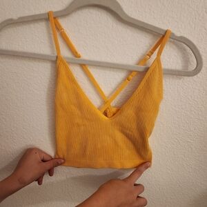 Aerie Orange Ribbed Women's Crop Top